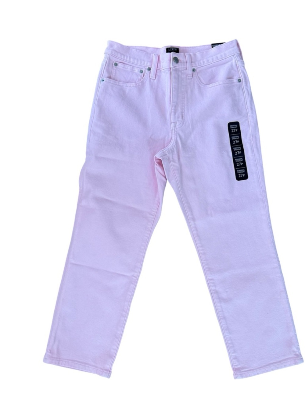 J. Crew Women’s Essential Straight Pastel Pink Denim Jeans Sz 27P NWT